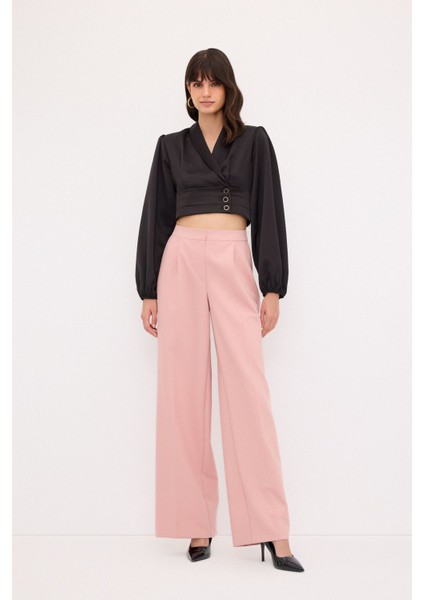 Anvelop Crop Bluz Siyah 11544402000