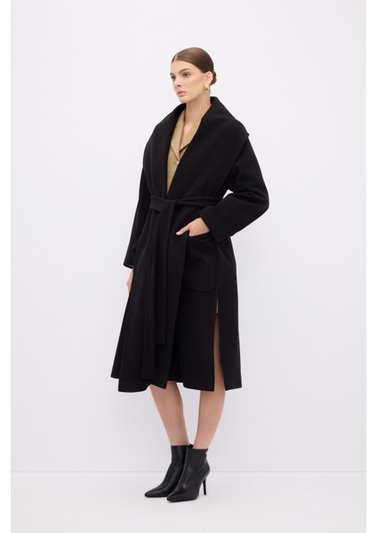 Şal Yaka Kaban Siyah 13644227000 indirimleri