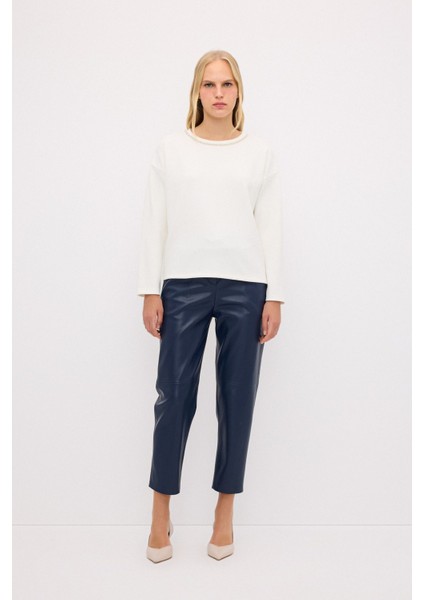 Yakası Taşlı Sweatshirt Vanilya 18744476000 modelleri