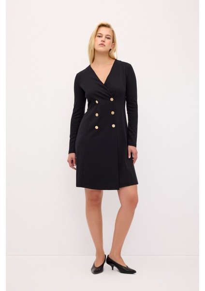 Kruvaze Örme Elbise