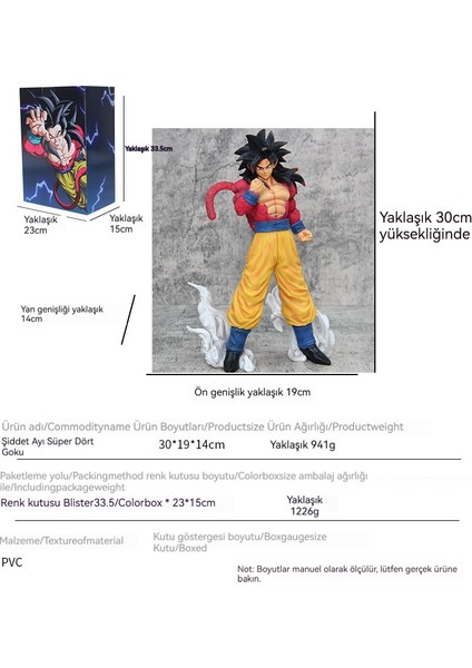 30 cm Dragon Ball Gt Serisi Dört Güneş Wukong Modeli El (Yurt Dışından)
