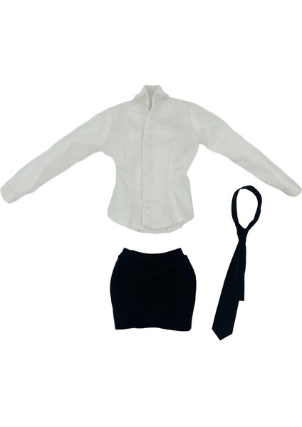 3pcs 1/6 Ölçekli Kadın Figür Gömlek Kısa Etek Kravat El Yapımı Bebek Kıyafetleri Için (Yurt Dışından)