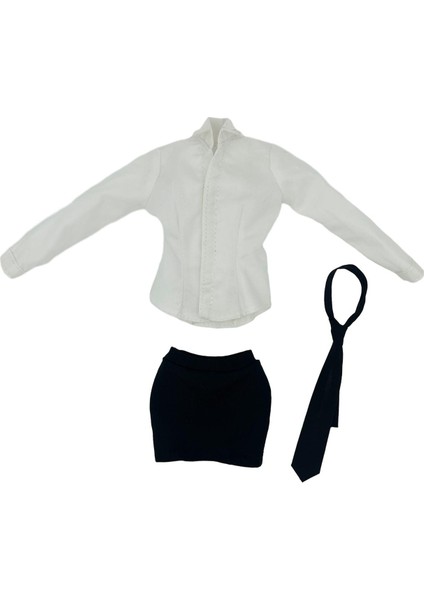 3pcs 1/6 Ölçekli Kadın Figür Gömlek Kısa Etek Kravat El Yapımı Bebek Kıyafetleri Için (Yurt Dışından) indirimleri