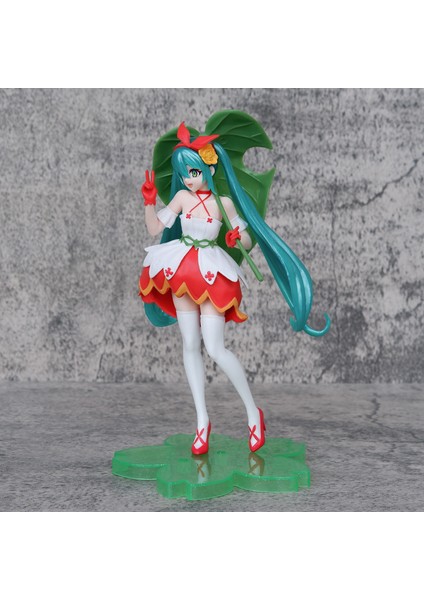 21 cm Yeşil Yaprak Hatsune Şarkıcı Hatsune Miku Kız El Dekoru (Yurt Dışından)