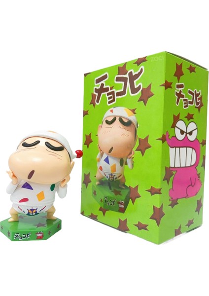 Crayon Shin-Chan Serisi Nohara Shinnosuke Q Versiyonu Crayon Shin-Chan Bebek Figür Modeli Hediye Süsleri (Yurt Dışından)