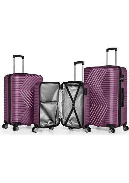 G&d Polo Suitcase Abs 3'lü Lüx Valiz Seyahat Seti