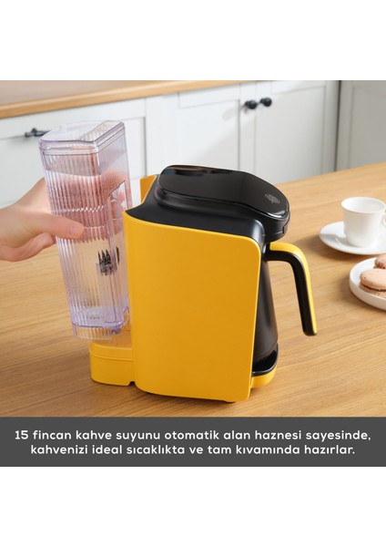 Hatır Otomatik Su Alma Hazneli Türk Kahve Makinesi Pineapple Yellow