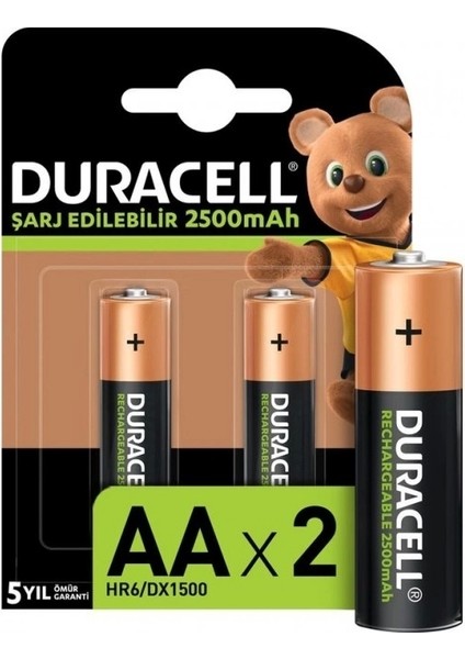 Duracell 2500 Mah 2li Şarjlı Kalem Pil