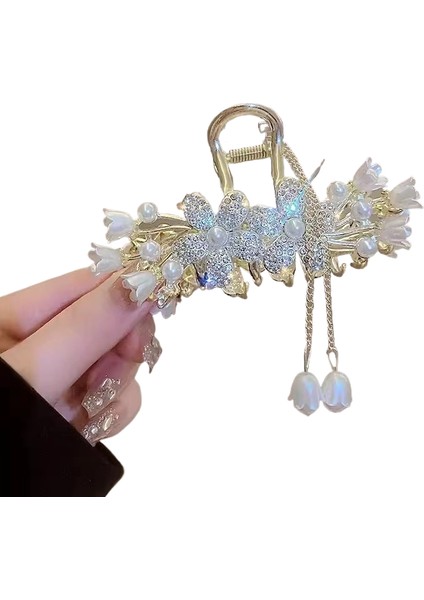 Rhinestone Saçak Plakası Köpekbalığı Klipsi Saç Aksesuarları (Yurt Dışından)