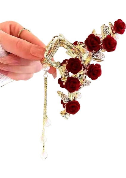 Rhinestone Saçak Plakası Köpekbalığı Klipsi Saç Aksesuarları (Yurt Dışından)