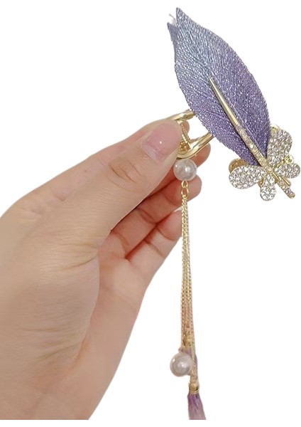 Rhinestone Saçak Plakası Köpekbalığı Klipsi Saç Aksesuarları (Yurt Dışından)