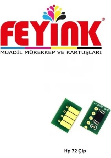 ® Hp 72 Gray (G) Çip Resetleyicili T610/T770/T790/T795/T1300/T2300 Chip
