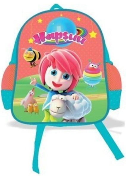 Kız Çocuk Mavi Çift Gözlü Okul Çantası