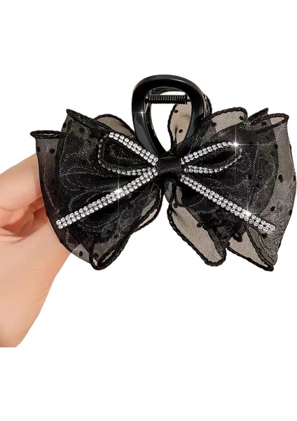 Kumaş Çiçek Köpekbalığı Klipsi Saç Tokası (Yurt Dışından)