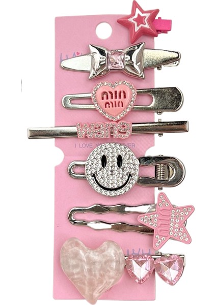 Dopamin Şeker Rengi Yıldız Saç Klipsi (Yurt Dışından)