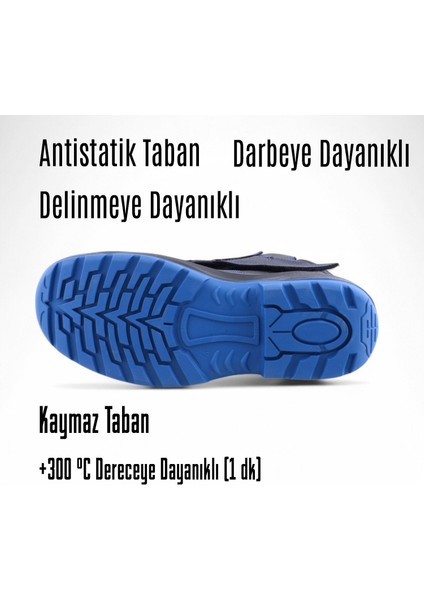 Iş Ayakkabısı 45 Numara Deri Kompozit Burunlu Kaynakçı Inşaatçı Tekstil Güvenlik Ayakkabı Bot Cırtlı