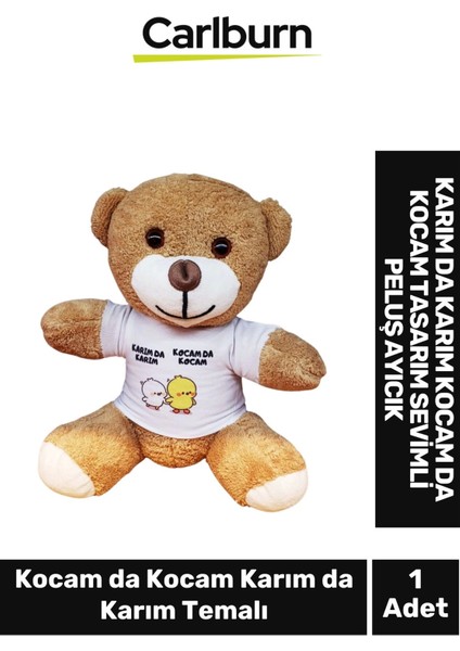 Özel Üretim Sevgililer Günü Hediye Gift Karım Da Karım Kocam Da Kocam Tasarım Sevimli Peluş Ayıcık