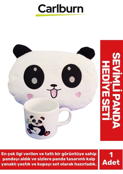 Özel Üretim 14 Şubat Sevgili Hediye Gift Arkadaş Manita Sevimli Panda Kupa Bardak Hediye Seti