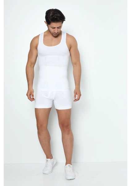 Özel Üretim Şekillendirici Basen Göbek Toparlayıcı Bel Erkek Beyaz Boxer Korse indirimleri
