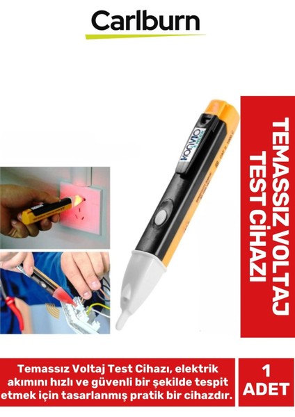 Özel Güvenilir Elektrik Kontrol LED Işıklı Hat Tespit Edici Temassız Kablo Priz Voltaj Test Cihazı