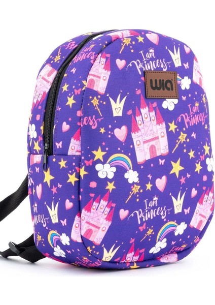 Wia Eğlenceli Baskı Tek Bölmeli Kreş Çanta Mor modelleri