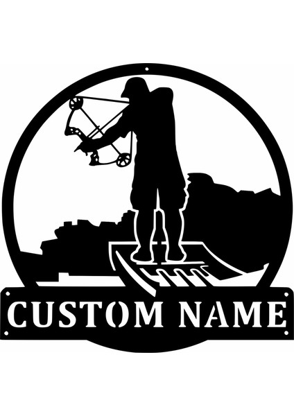 Kişiye Özel Bowfishing Mdf Lazer Kesim Duvar Tablosu