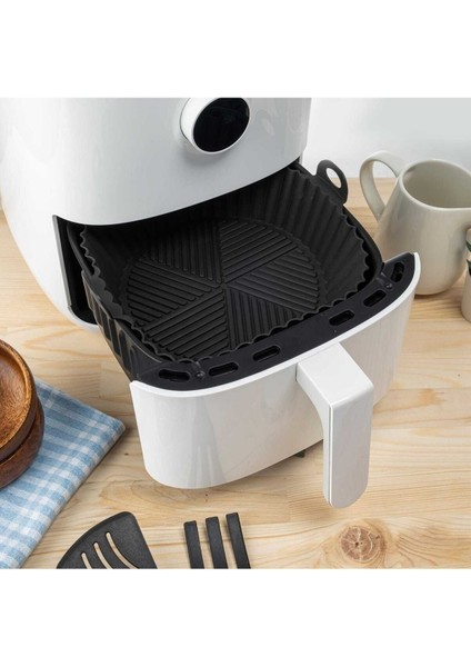 Luxury Airfryer Silikon Pişirme Kalıbı Siyah 1 Adet