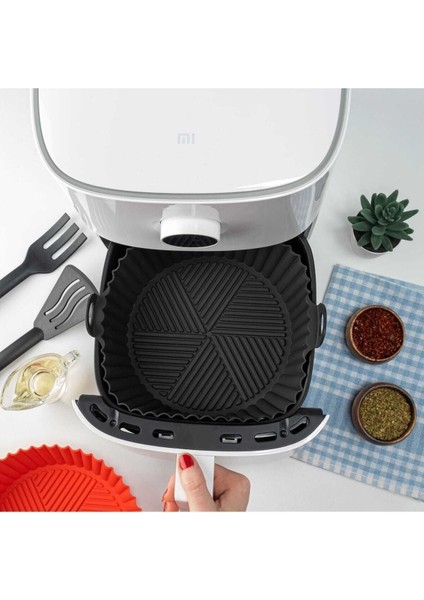 Luxury Airfryer Silikon Pişirme Kalıbı Siyah 1 Adet