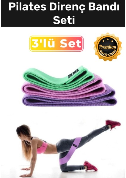 Özel Üretim Kaliteli Yumuşak Orta Sert Ebatlarında Dayanıklı Sağlam Loop Pilates Direnç Bandı Seti
