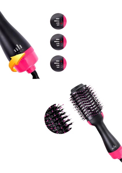Yeni Nesil 4in1 Çok Fonksiyonlu Saç Kurutma Şekillendirici Düzleştirme Özellikli Hair Dryer & Styler indirimleri
