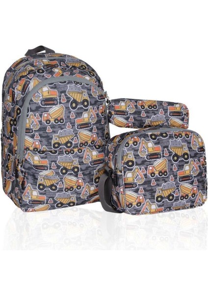 Iş Makineli Erkek Çocuk 3lü Ilkokul Çantası