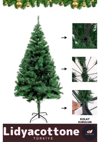 Noel Paketi Kutu Süsleme Seti Yılbaşı Çam Ağacı Renkli Işığı Yeniyıl Dekorasyon Kutlama 150CM 220DAL