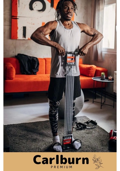 Özel Üretim Fitness Spor Vücut Geliştirme Kas Pazı Ev El Ayak Göğüs Yayı 5 Kademe Çelik Yaylı fırsatları