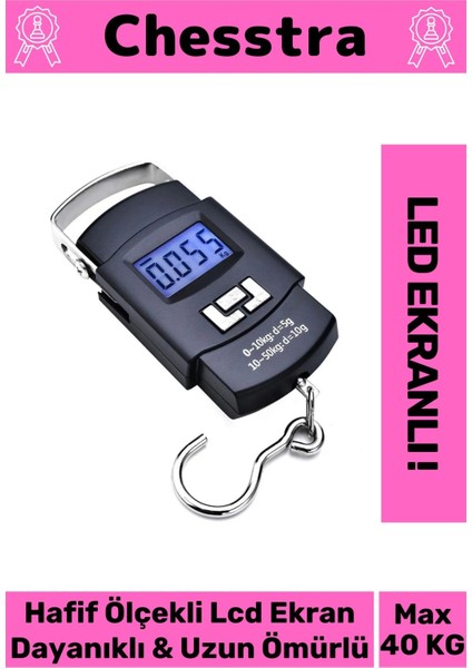 LCD Ekran Seyahat Bavul Ağırlık El Terazi Dijital Çok Amaçlı Taşınabilir Askılı Pilli Bagaj Tartısı