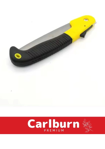 Premium Paslanmaz Çelik Dayanıklı Döner Saplı Ergonomik 180 mm Katlanır Budama Testeresi Çakı Tipi