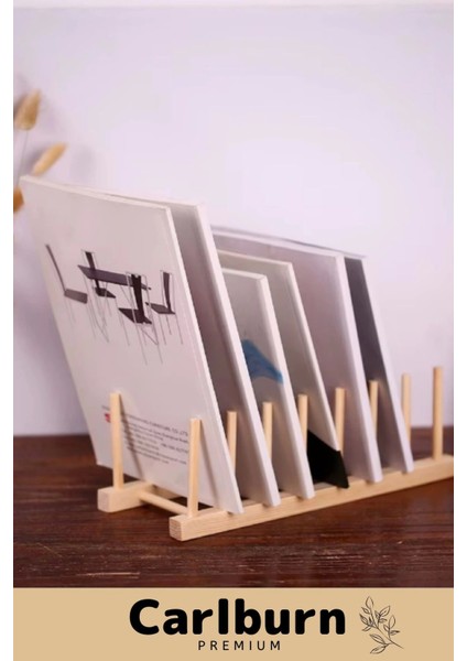 Özel Üretim Plak Mutfak Tabak Kitap Dergi Dosya Bambu Çok Amaçlı Düzenleyici 8 Gözlü Stand