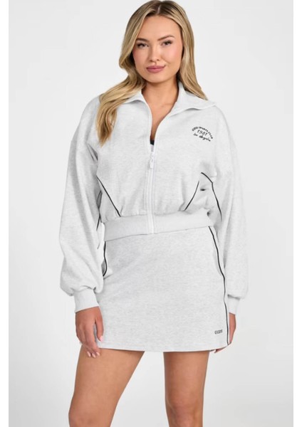 Kadın Nigella Full Fermuarlı Sweatshirt - Gri