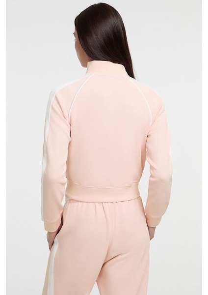 Kadın Gj Tricot Track Fermuarlı Sweatshirt - Pudra Pembe fiyatları