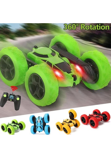 Rc Dublör Araba Çocuklar Çift Taraflı Çevirme Uzaktan Kumandalı Arabalar 2.4g Yüksek Hızlı 360° ° Rotasyon Drift Otomatik Oyuncaklar Erkek Kız Için Hediyeler (Yurt Dışından)