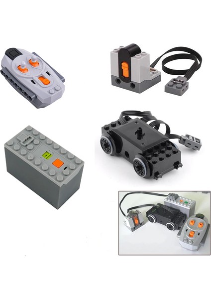 Tren Motoru Moc Paketi Yapı Taşları 88002 Güç Fonksiyonları Kızılötesi Uzaktan Kumanda Pil Kutusu Dıy Tuğlalar 91994 74784 2871 (Yurt Dışından)