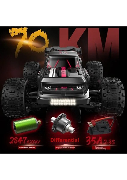 Kawaii Komik Hediye-1/16 Yüksek Hızlı 4WD Rc Drift Araba Uzaktan Kumandalı Araba 70 Km/saat Fırçasız Off-Road Rc Arabalar Rc Paletli Canavar Kamyon (Yurt Dışından) fırsatları