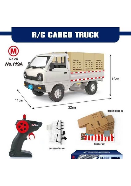 1:10/1:16 Wpl D12 Rc Araba Simülasyon Drift Tırmanma Kamyonu LED Işık Kargo Rc Elektrikli Oyuncak Modeli Boys Için Noel Sürpriz Hediyeler (Yurt Dışından)