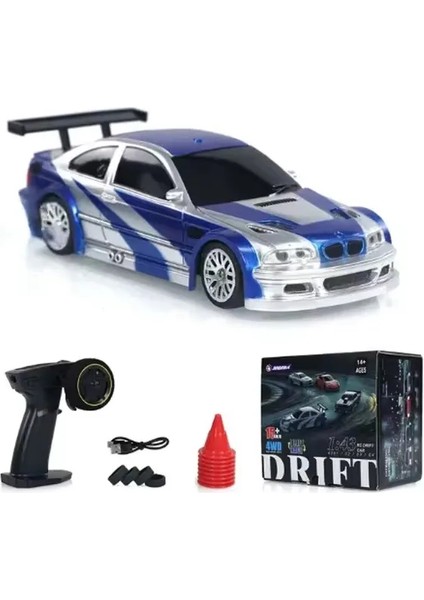 2.4g Yüksek Hızlı Drift Rc Araba 1/43 4WD Uzaktan Kumanda Araba Dört Tekerlekten Çekiş Radyo Kontrollü Mini Gtr Yarış Modeli Çocuk Oyuncak Hediye (Yurt Dışından)