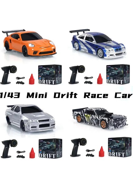 2.4g Yüksek Hızlı Drift Rc Araba 1/43 4WD Uzaktan Kumanda Araba Dört Tekerlekten Çekiş Radyo Kontrollü Mini Gtr Yarış Modeli Çocuk Oyuncak Hediye (Yurt Dışından) fiyatları