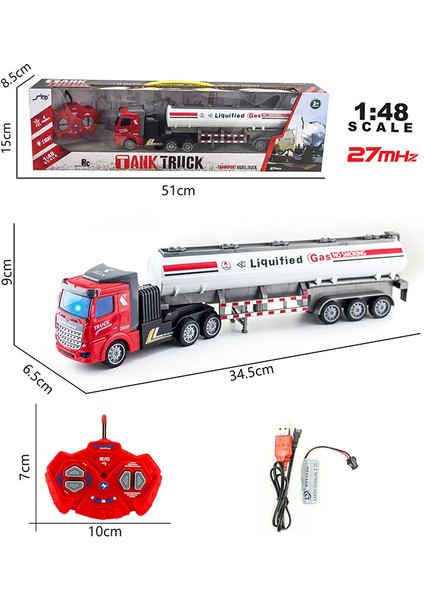 1/48 Rc Kamyon Uzun Kafa Yağ Tankı Kamyon Dört Yönlü Uzaktan Kumanda Ağır Hizmet Tipi Kamyon Yarı Römork Tankeri Araç Çocuk Oyuncakları Çocuk Hediye (Yurt Dışından) fiyatları