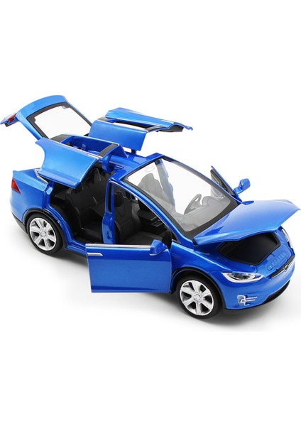 1:32 Tesla Modeli x Suv Oyuncak Araba Modeli Diecast Alaşım Metal Minyatür Ses ve Işık Geri Çekin Yüksek Simülasyon Metal Model Araba (Yurt Dışından) fiyatları