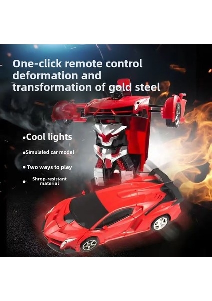 Uzaktan Kumandalı Robot Araba Modeli Boys Için Tek Dokunuşla Dönüşen Araba Yarışı Simülasyon Plastik Malzeme Çocuk Oyuncak (Yurt Dışından) modelleri