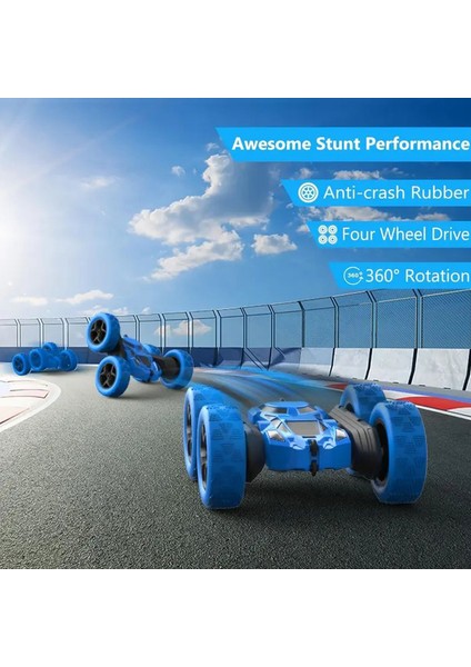 Uzaktan Kumandalı Oyuncak Araba Çift Taraflı Dublör Araba Rc Damperli Kamyon Çocuk Uzaktan Kumandalı Sürüklenme Off-Road Araç 2.4g Şarj Edilebilir (Yurt Dışından) modelleri