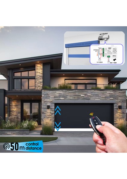 RF433MHZ Evrensel Kablosuz Uzaktan Kumanda Verici Dc 12V 24V AC12-36V 2ch Alıcı Röle Garaj Panjur Kapı Işığı (Yurt Dışından) fırsatları