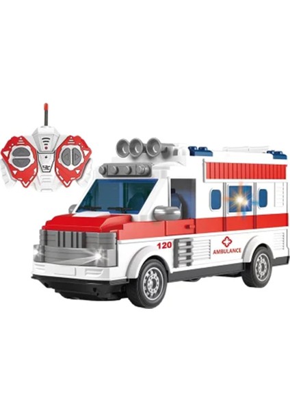 Klı Rc Elektrikli Okul Otobüsü ve Açılabilir Kapılı LED Uzaktan Kumandalı Gezi Otobüsü ile Ambulans. (Yurt Dışından)